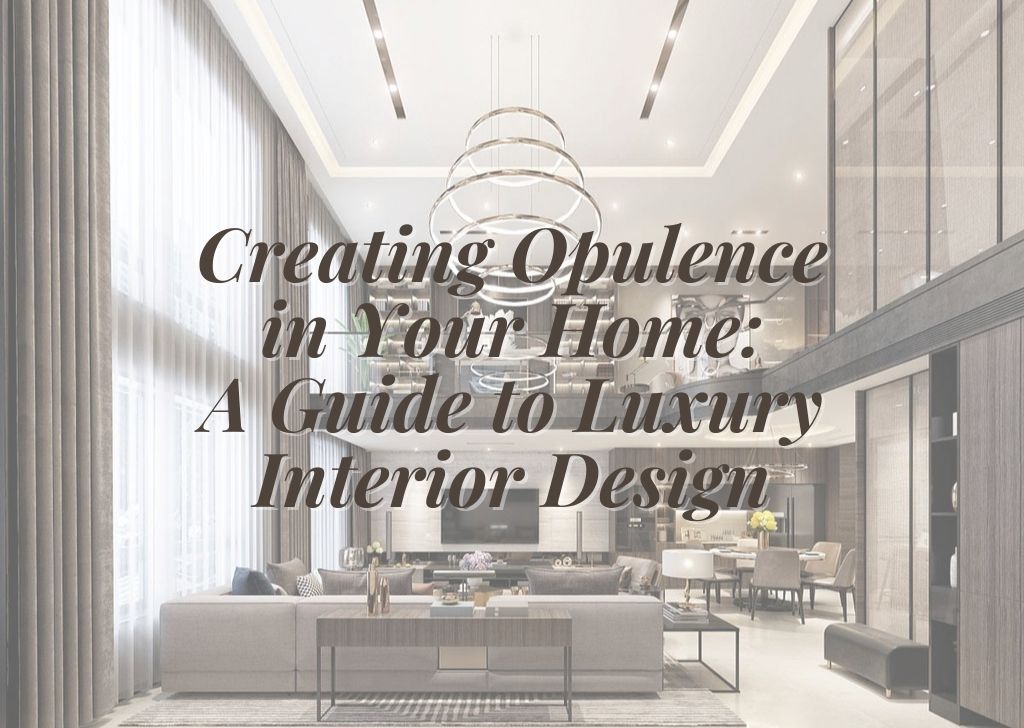 Creating Opulence in Your Home A Guide to Luxury Interior Design