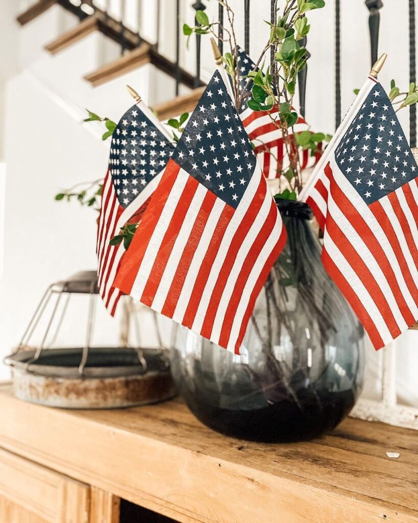 Red White and Cheap Dollar Tree Patriotic Decorations